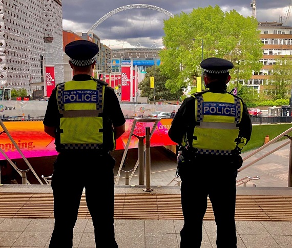 Officers at Wembley Park station